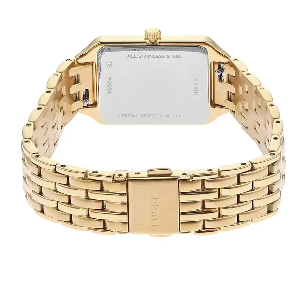 Fossil Raquel Three-Hand Date Gold-Tone Stainless Steel Watch - ES5220
