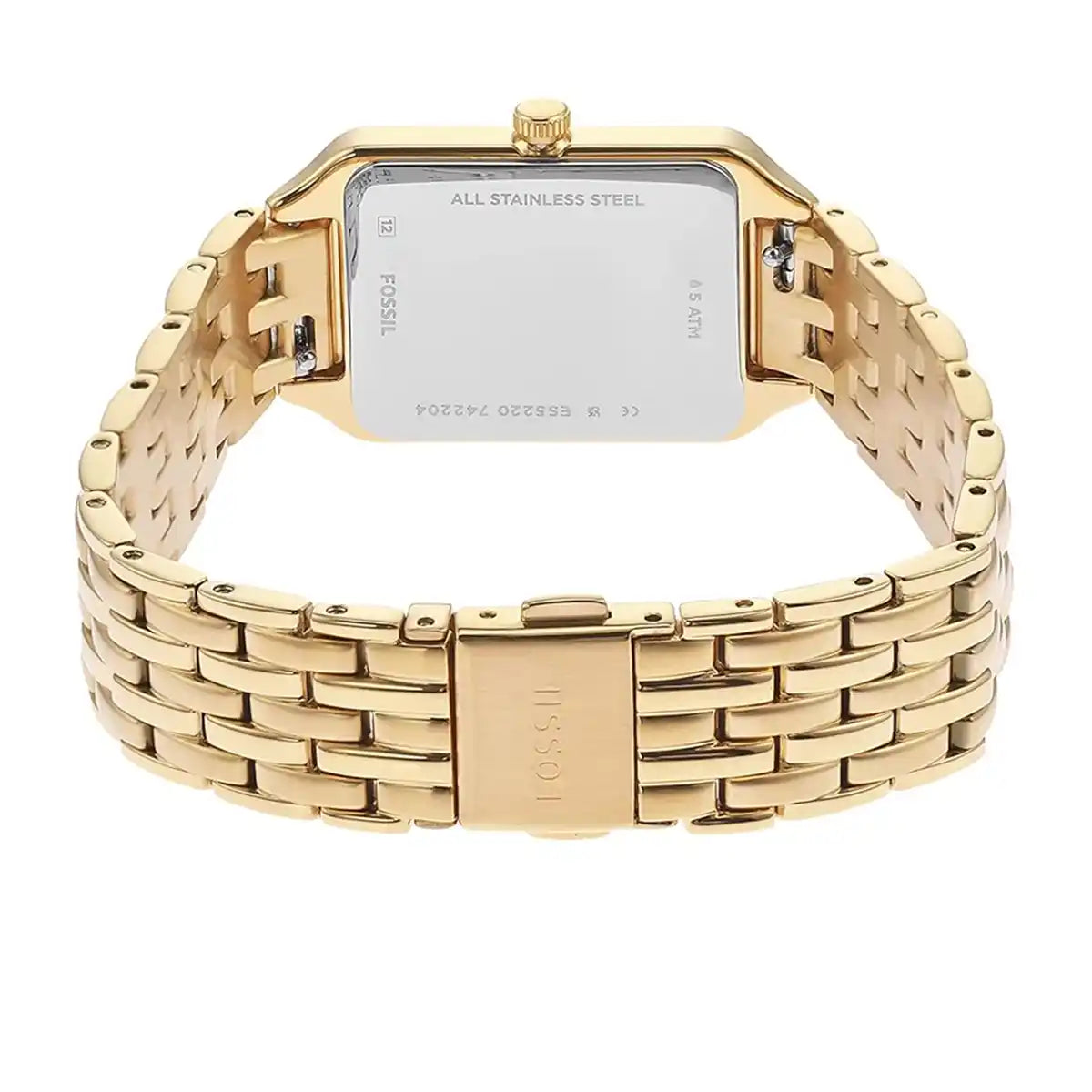 Fossil Raquel Three-Hand Date Gold-Tone Stainless Steel Watch - ES5220