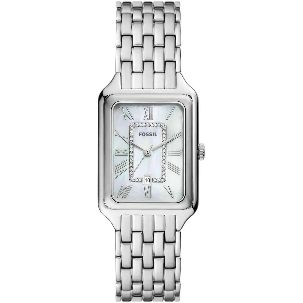 Fossil Raquel ES5306 Three-Hand Mother of Pearl Silver-Tone Stainless Steel Women's Watch
