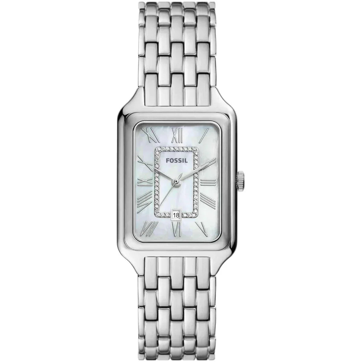 Fossil Raquel ES5306 Three-Hand Mother of Pearl Silver-Tone Stainless Steel Women's Watch