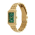 Fossil Raquel ES5341 Three-Hand Green Dial Gold-Tone Stainless Steel Women's Watch