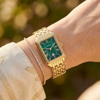Fossil Raquel ES5341 Three-Hand Green Dial Gold-Tone Stainless Steel Women's Watch