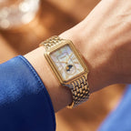 Fossil Raquel ES5398 Sun & Moon Mother of Pearl Gold-Tone Stainless Steel Women's Watch