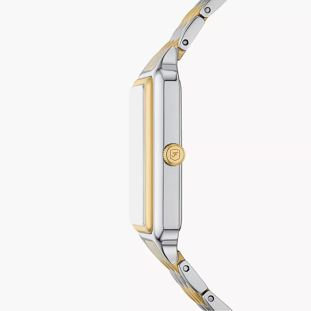 Fossil Raquel ES5399 Sun & Moon Mother of Pearl Two-Tone Stainless Steel Women's Watch