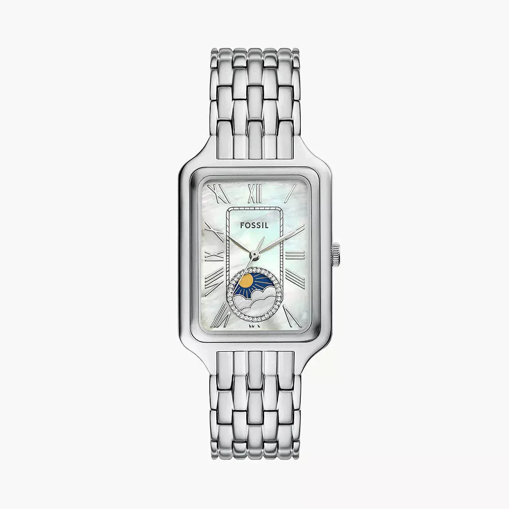 Fossil Raquel ES5400 Sun & Moon Mother of Pearl Silver-Tone Stainless Steel Women's Watch