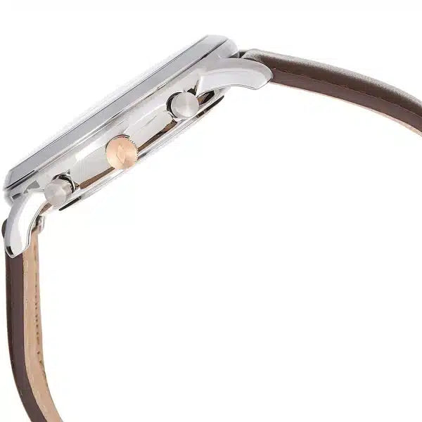 Fossil Neutra FS5408 Men’s Analog Watch – 44mm Grey Dial with Brown Leather Strap