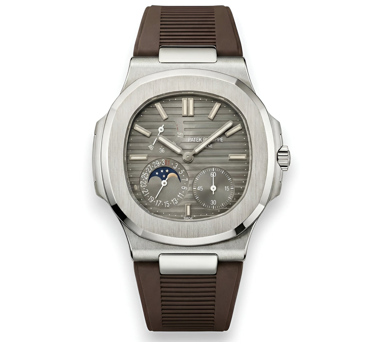 Patek Philippe Grand Complication watch – brown dial x brown rubber strap – Japanese automatic movement