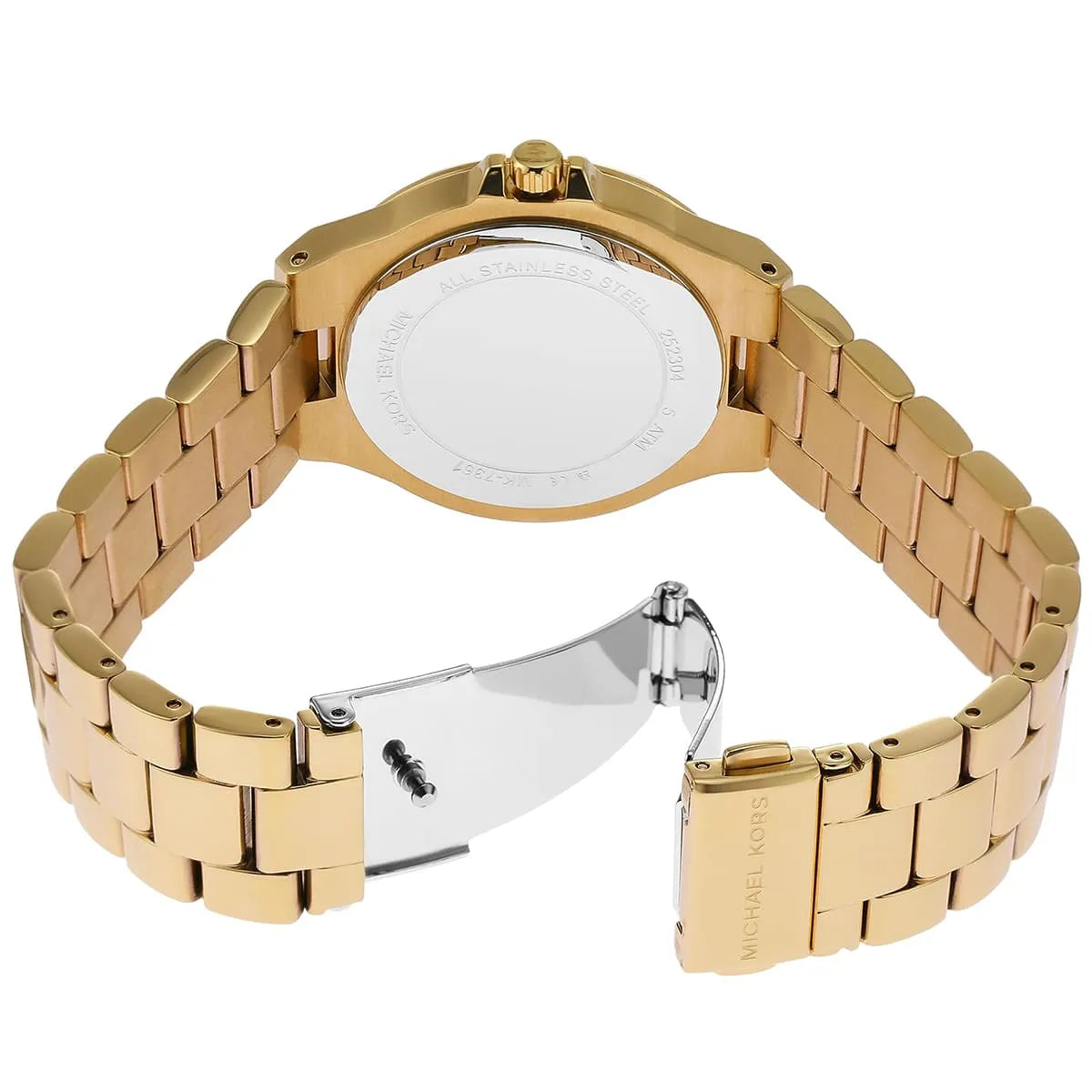 Michael Kors Lennox MK7361 Gold-Tone Watch with Pavé Crystal Bracelet