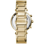 Michael Kors Parker MK6659 Gold-Tone Watch with Crystal Pave MK Logo Dial