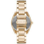 Michael Kors Runway MK7088 Gold-Tone Watch with Oversized MK Logo Dial