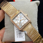 Guess Chelsea W0826L3 Rose Gold Mesh Bracelet Square Crystal Watch