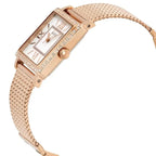Guess Chelsea W0826L3 Rose Gold Mesh Bracelet Square Crystal Watch