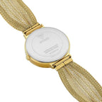 Guess Chiffon W1083L2 Gold Tone Mesh Bracelet Crystal Watch