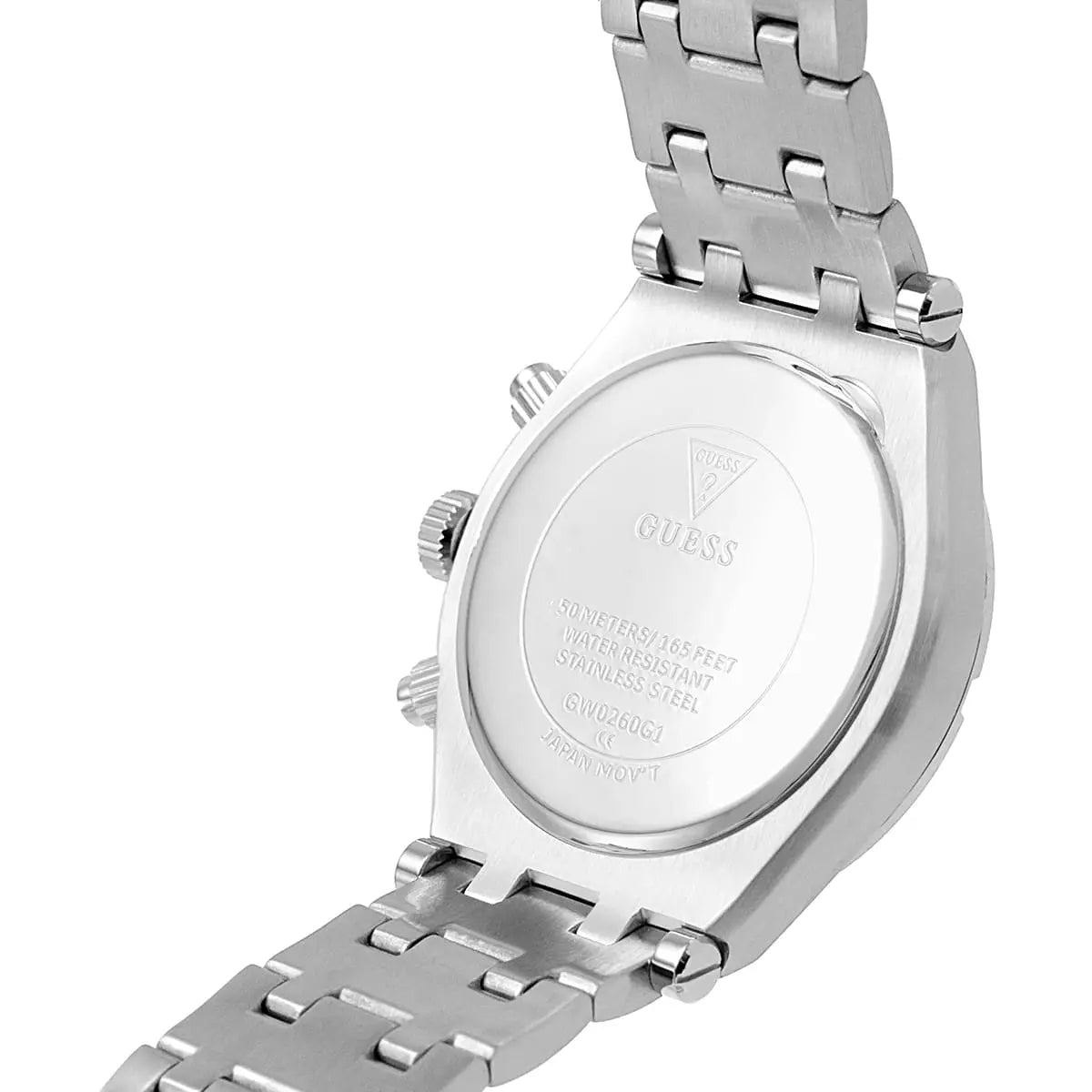Guess Continental GW0260G1 Silver Tone Black Dial Watch