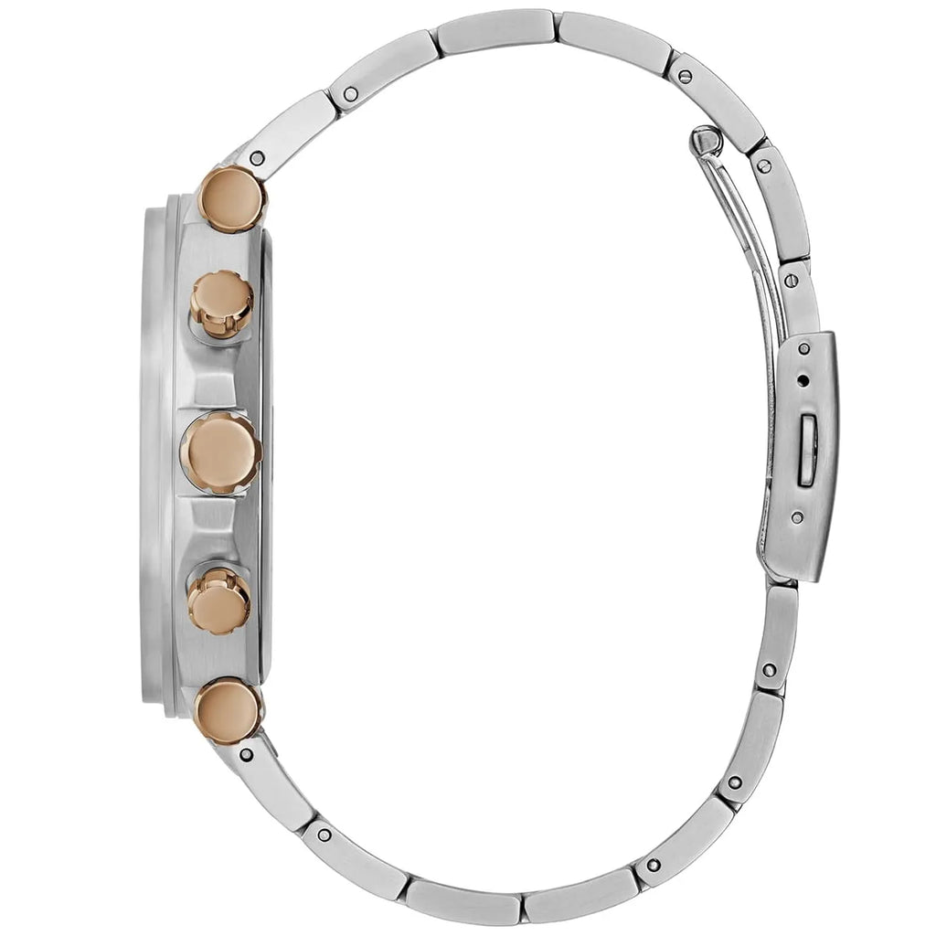 Guess Edge GW0539G1 Silver Stainless Steel Rose Gold Accents Watch