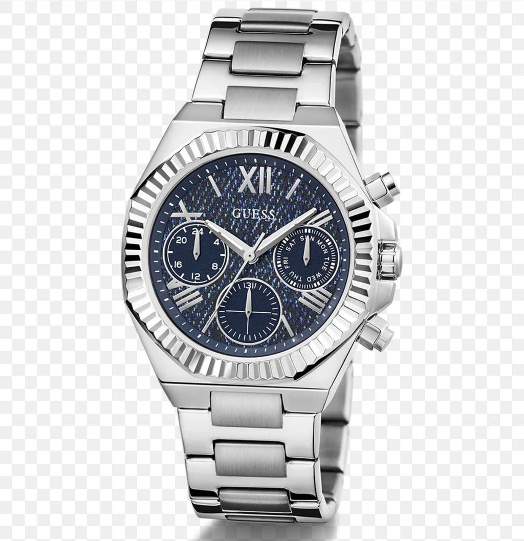 Guess Equality GW0769L1 40th Anniversary Silver Tone Denim Dial Ladies Watch