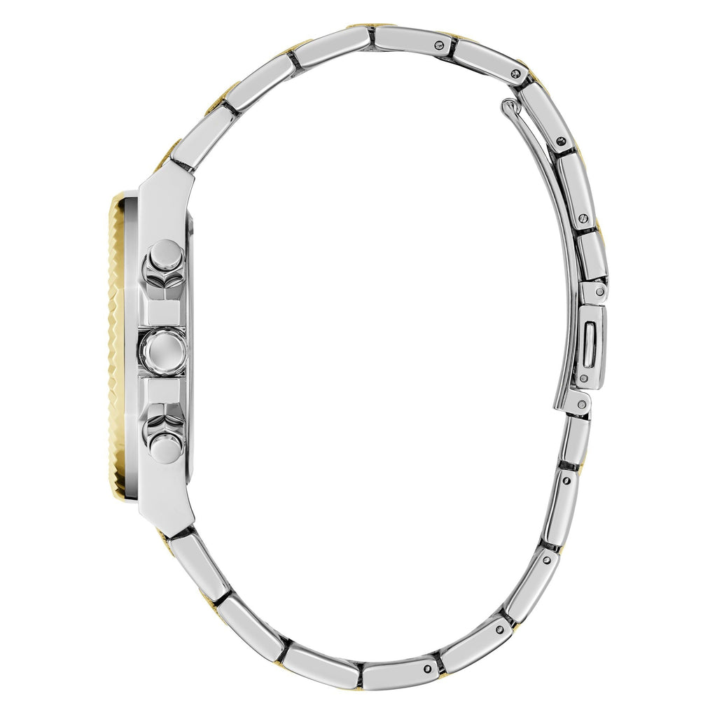 Guess Equality GW0769L3 Two-Tone Silver Gold Coin-Edge Ladies Watch