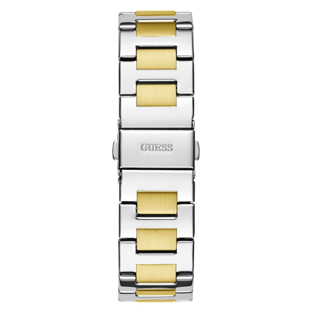 Guess Equality GW0769L3 Two-Tone Silver Gold Coin-Edge Ladies Watch