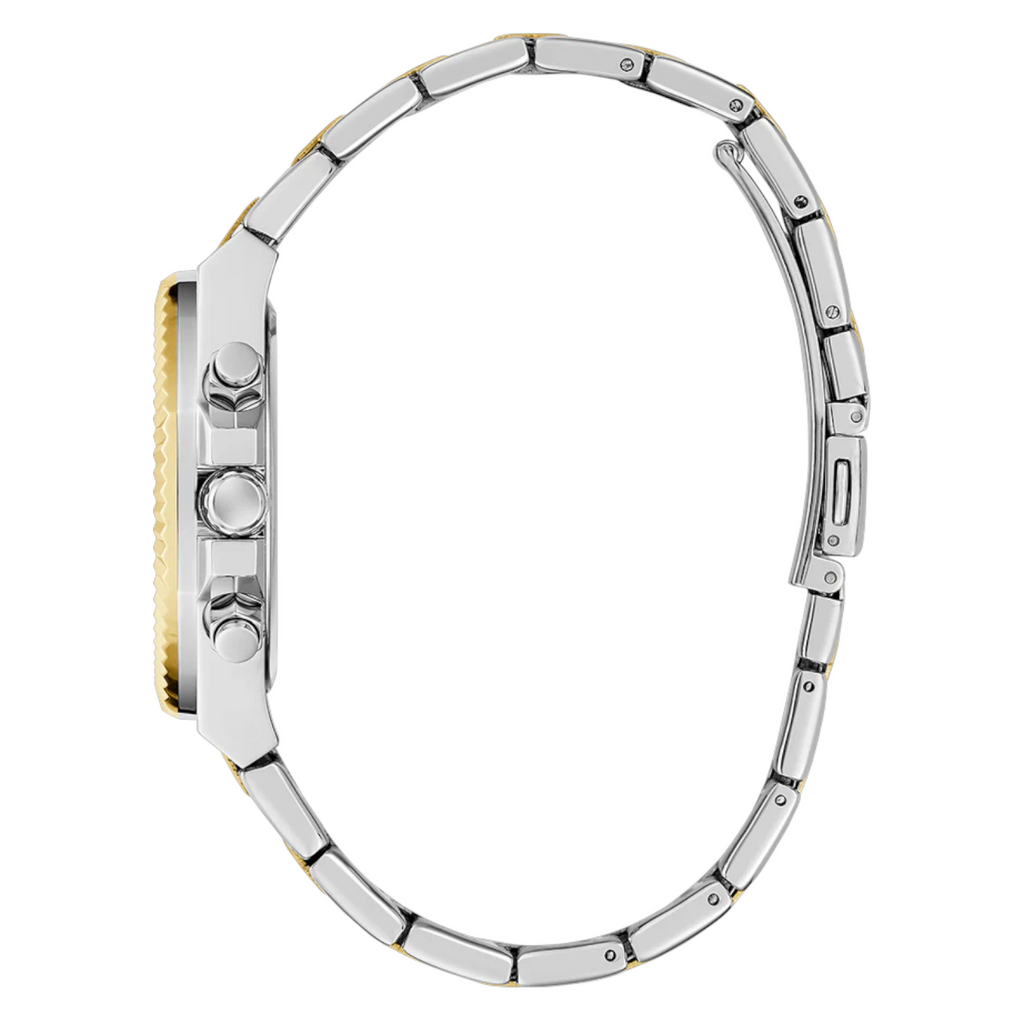 Guess Equality GW0769L4 2-Tone Silver Gold Green Dial Multi-function Watch