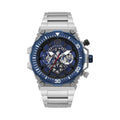 Guess Exposure GW0324G1 Silver Stainless Steel Blue Skeleton Dial Watch