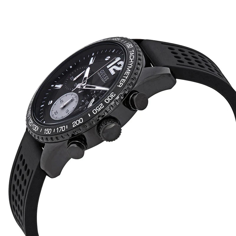 Guess Fleet W0971G1 Men's Black Chronograph Rubber Watch