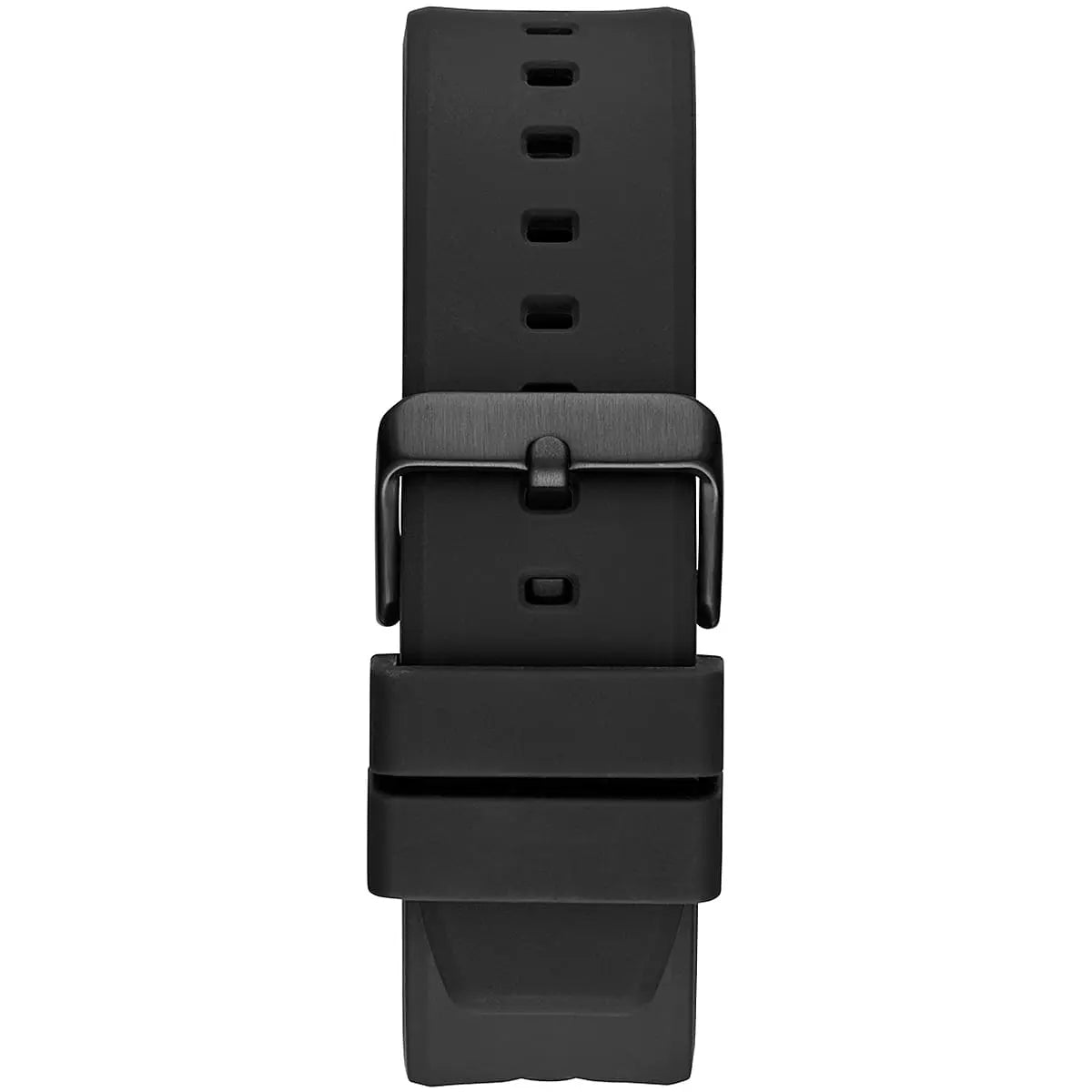 ساعة Guess Formula GW0579G1 بهيكل أسود وقرص مفتوح وإطار أبيض وحزام مطاطي