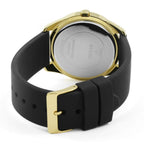 Guess G-Twist W0911L3 Gold Tone Stainless Steel Black Silicone Ladies Watch