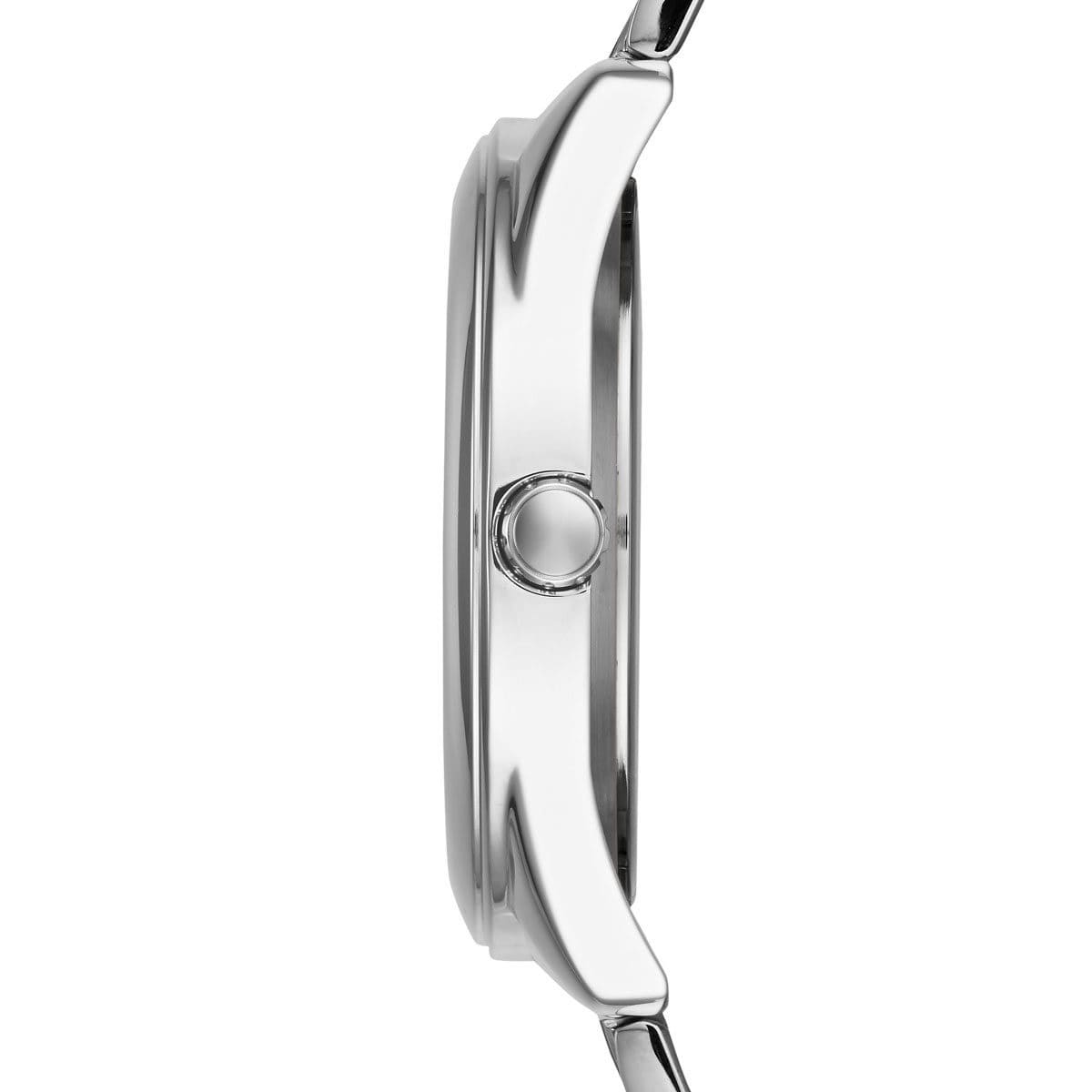 ساعة يد فضية اللون Guess G-Twist W1082L1 مينا بشعار متشابك