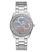 Guess G Twist W1201L1 Silver Stainless Steel Multicolor Glitter Dial Watch