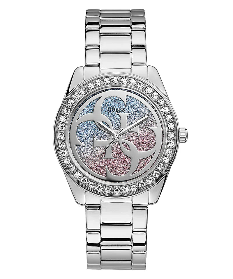 Guess G Twist W1201L1 Silver Stainless Steel Multicolor Glitter Dial Watch