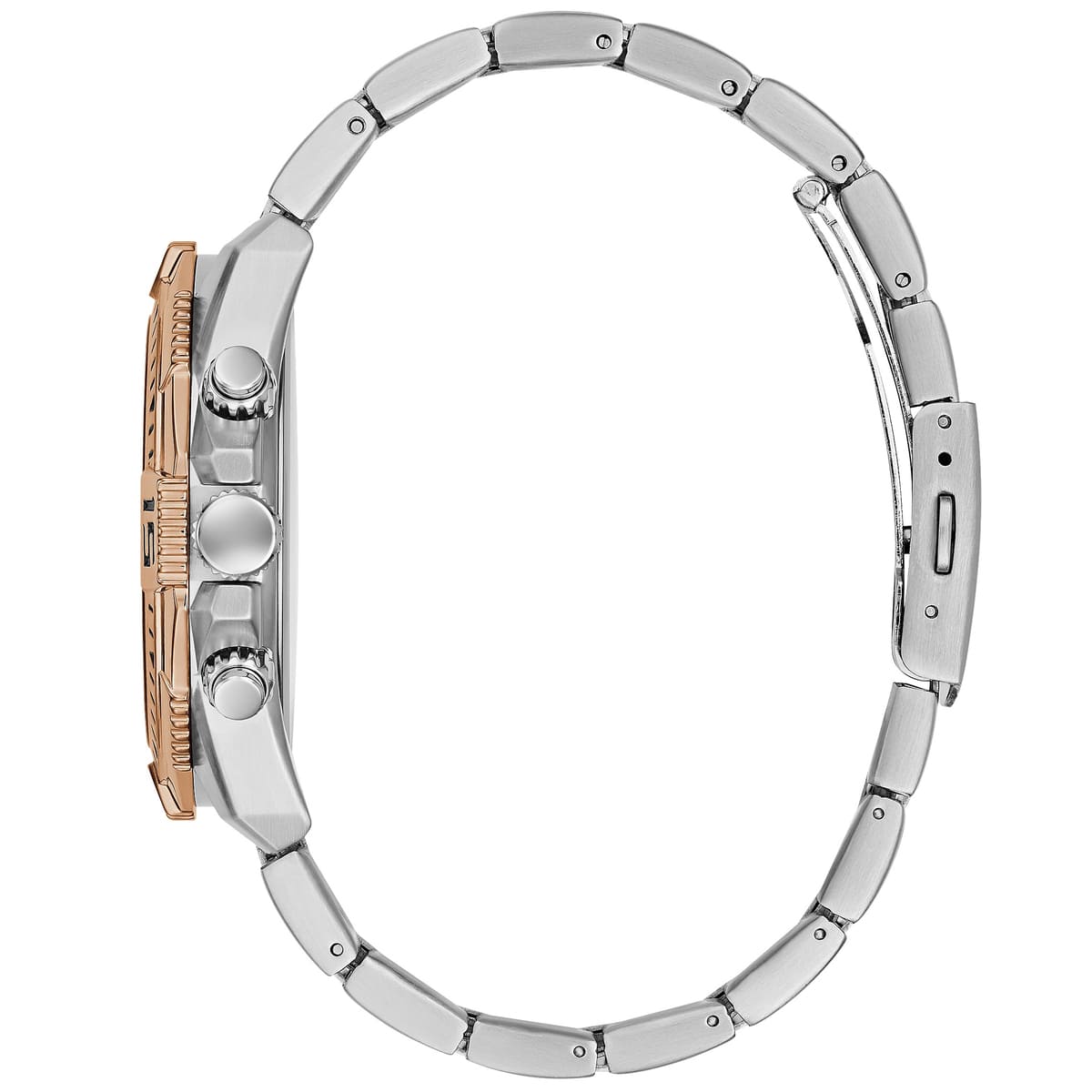 Guess Commander GW0056G5 Two-Tone Rose Gold & Silver Blue Dial Men's Watch