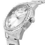 Guess Sparkler GW0111L1 Silver Crystal Baguette Ladies Watch