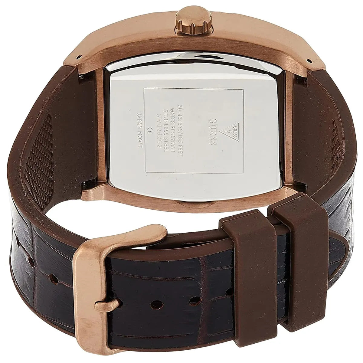 Guess Phoenix GW0202G2 Rose Gold & Brown Leather Watch