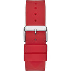 ساعة Guess Phoenix GW0203G4 بهيكل أسود وقرص داخلي مكشوف وحزام مطاطي أحمر