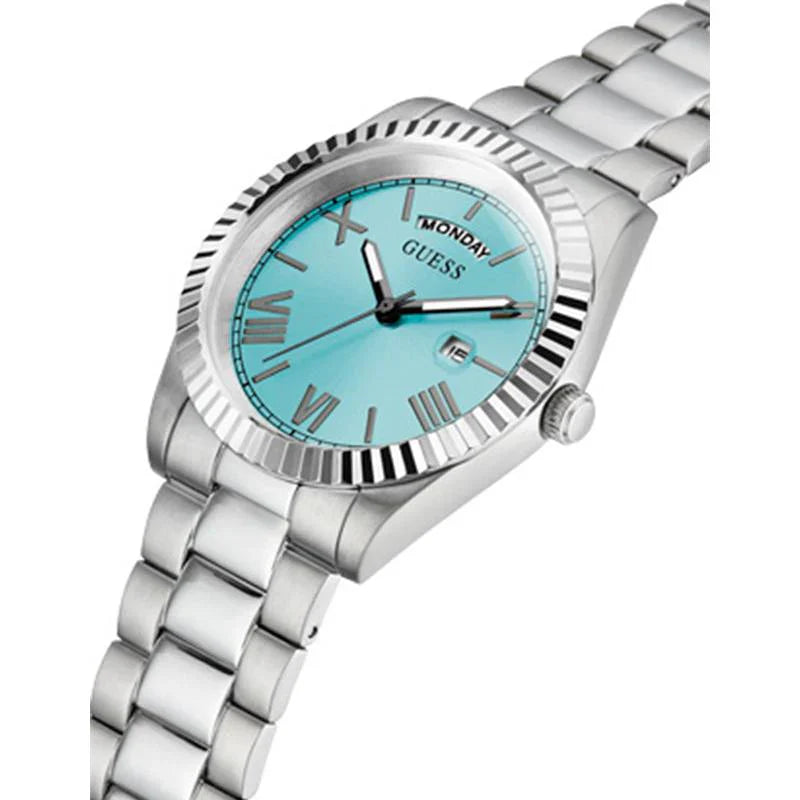 Guess Connoisseur GW0265G11 Silver Case Tiffany Blue Dial Men's Watch