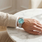 Guess Connoisseur GW0265G11 Silver Case Tiffany Blue Dial Men's Watch