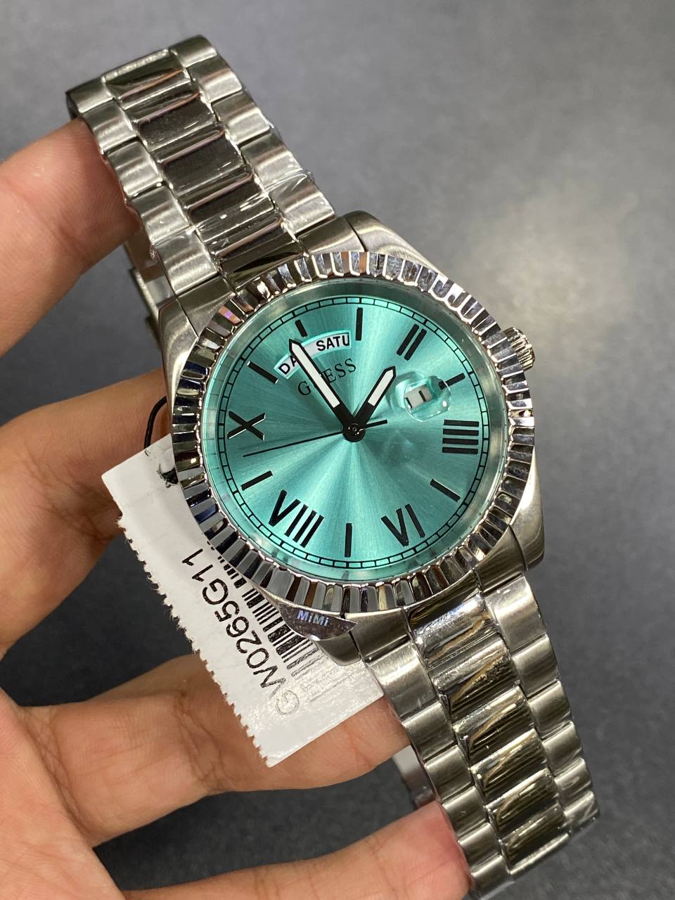 Guess Connoisseur GW0265G11 Silver Case Tiffany Blue Dial Men's Watch