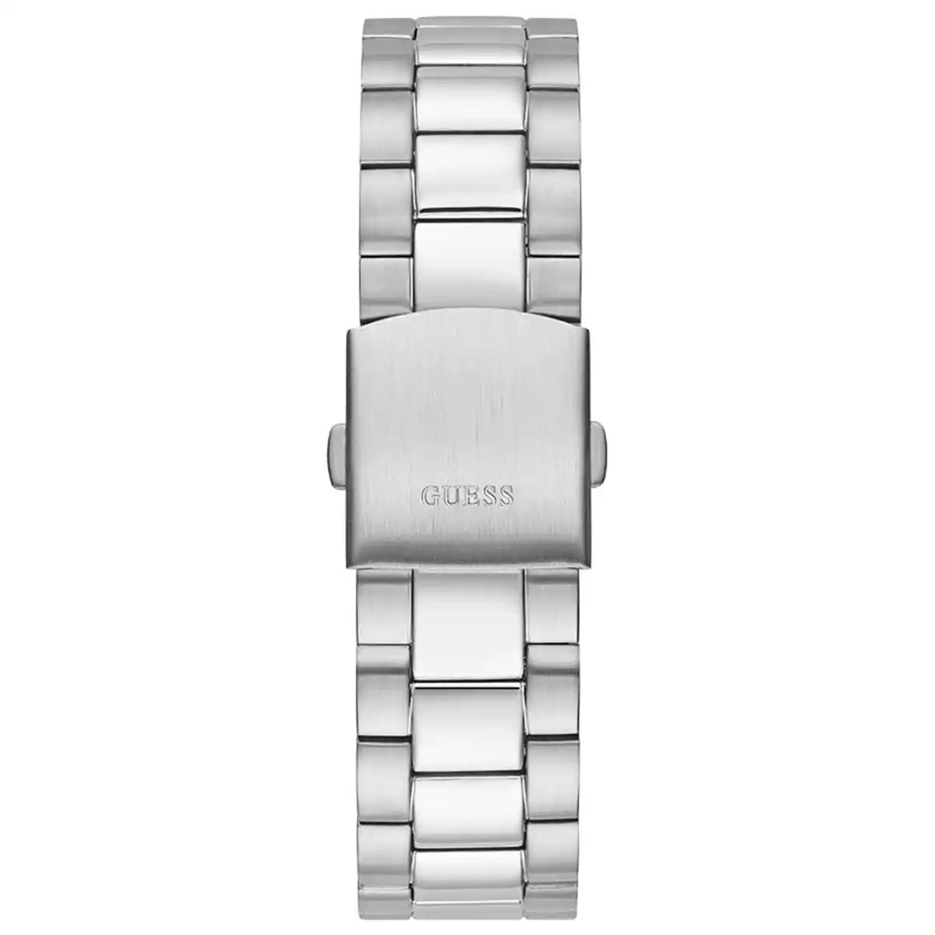 Guess GW0265G6 Silver Case Silver Dial Day-Date Fluted Bezel Men's Watch