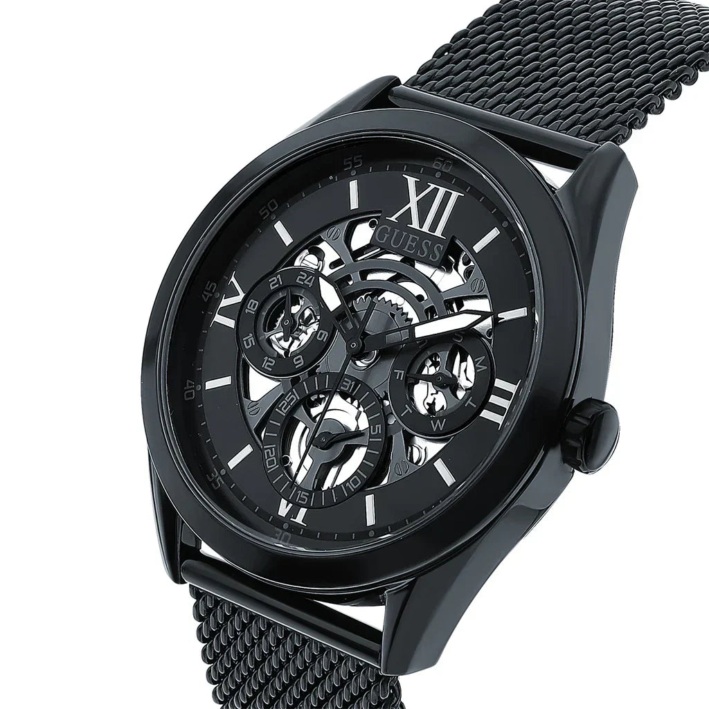 Guess GW0368G3 Men's All-Black Mesh Bracelet Watch