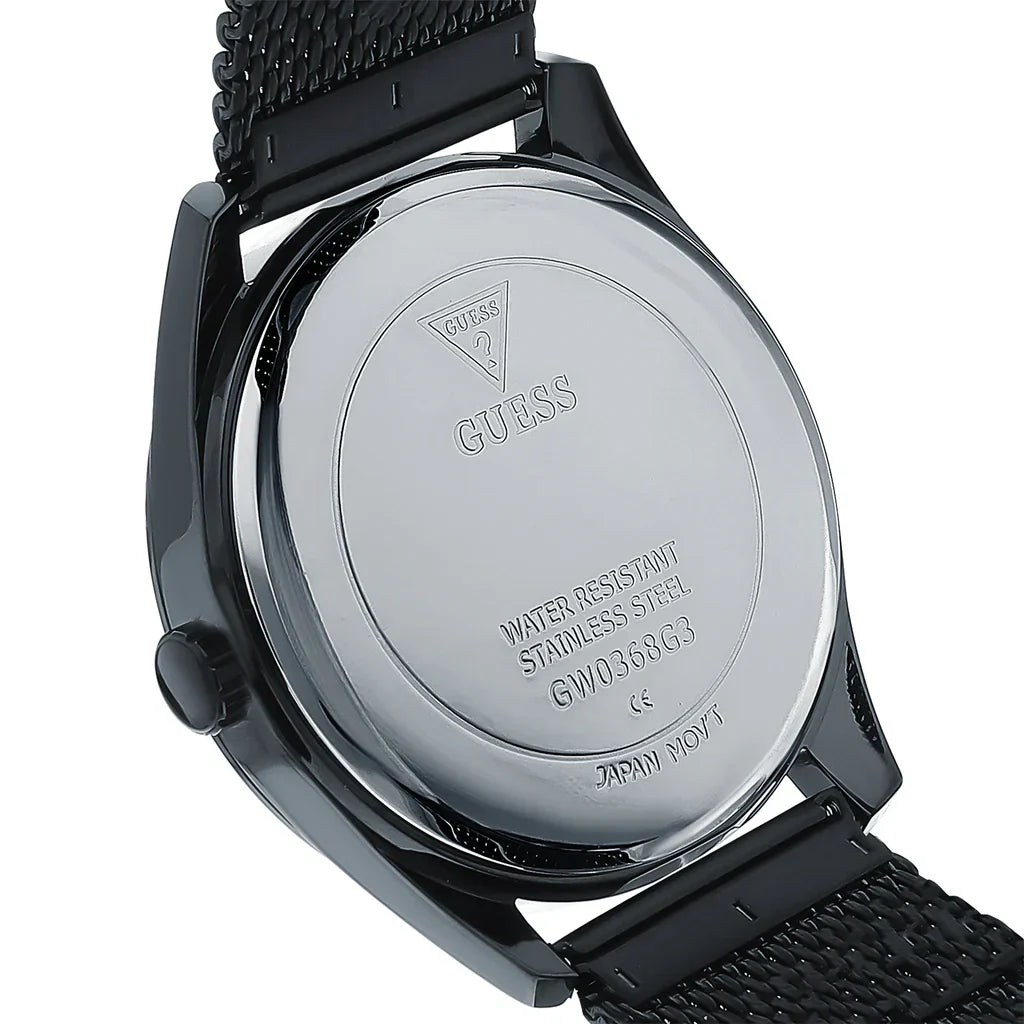 Guess GW0368G3 Men's All-Black Mesh Bracelet Watch