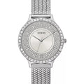 Guess Dress GW0402L1 Silver Mesh Crystal Ladies Watch