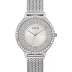 Guess Dress GW0402L1 Silver Mesh Crystal Ladies Watch