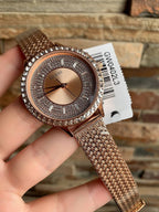Guess Dress GW0402L3 Rose Gold Mesh Crystal Ladies Watch