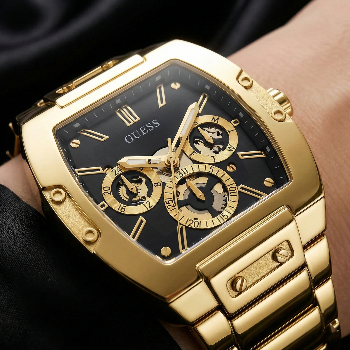 Guess Phoenix GW0456G1 Men's Gold-Tone & Black Dial Watch