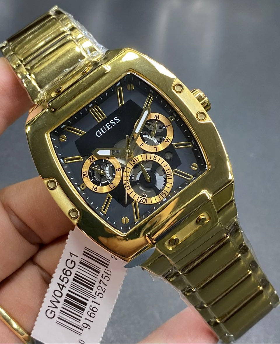 Guess Phoenix GW0456G1 Men's Gold-Tone & Black Dial Watch
