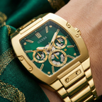 Guess Phoenix GW0456G3 Men's Gold-Tone & Green Dial Watch