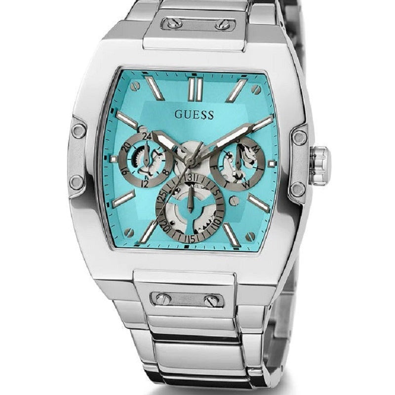 Guess Phoenix GW0456G4 Men's Silver & Tiffany Blue Dial Watch
