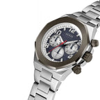 Guess Empire GW0489G1 Silver Steel Case Blue Textured Dial Men's Watch
