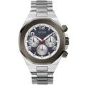 Guess Empire GW0489G1 Silver Steel Case Blue Textured Dial Men's Watch