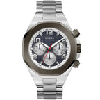 Guess Empire GW0489G1 Silver Steel Case Blue Textured Dial Men's Watch